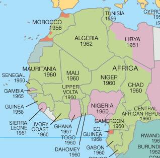 Kolonialgebiete Frankreich in Afrika